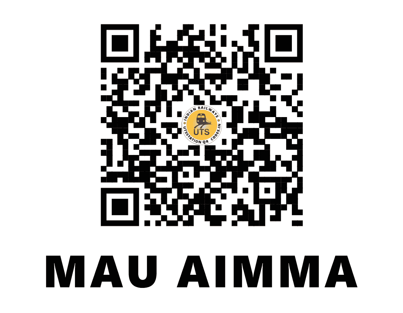 UTS QR Code for MAU AIMMA - MEM (NR - UTTAR PRADESH)